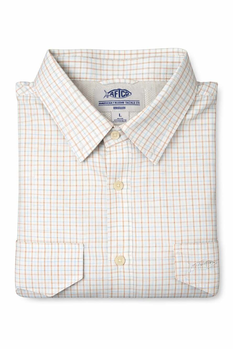 AFTCO Burke Plaid Performance Fishing Shirt Large